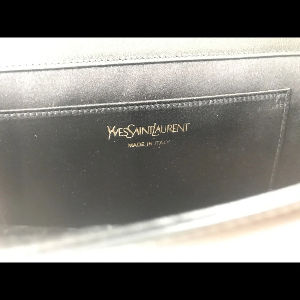 Yves Saint Laurent Black Leather Clutch